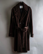 "Barbour" Wide ribbed corduroy maxi-length trench coat