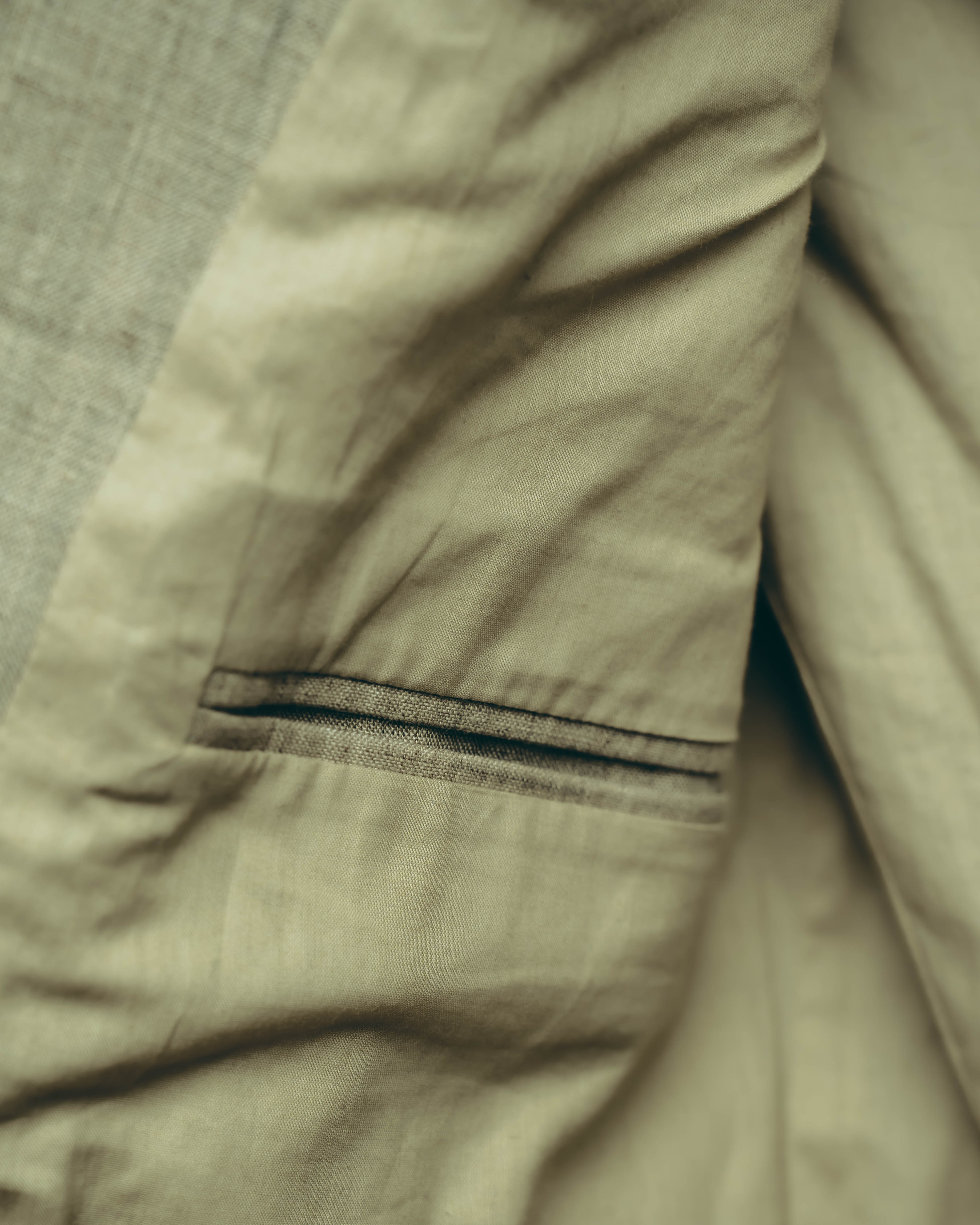 -SPECIAL- “Maison Martin Margiela” 2014SS raw-edge linen tailored jacket