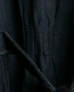 "vanessa bruno" Lace fringe design drawstring cotton linen shirt dress