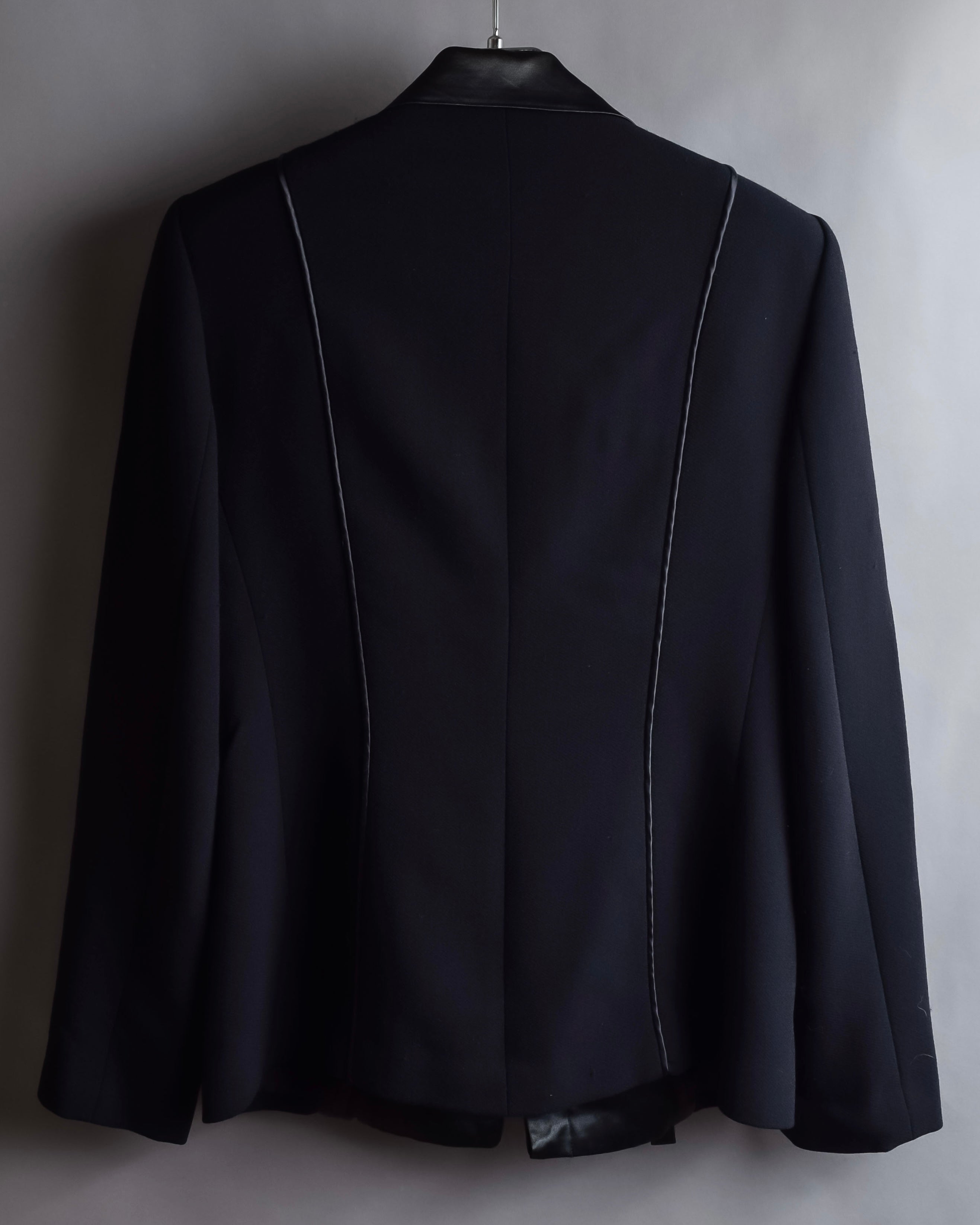 "BALENCIAGA La Mode" Satin-switched piping design tailored jacket
