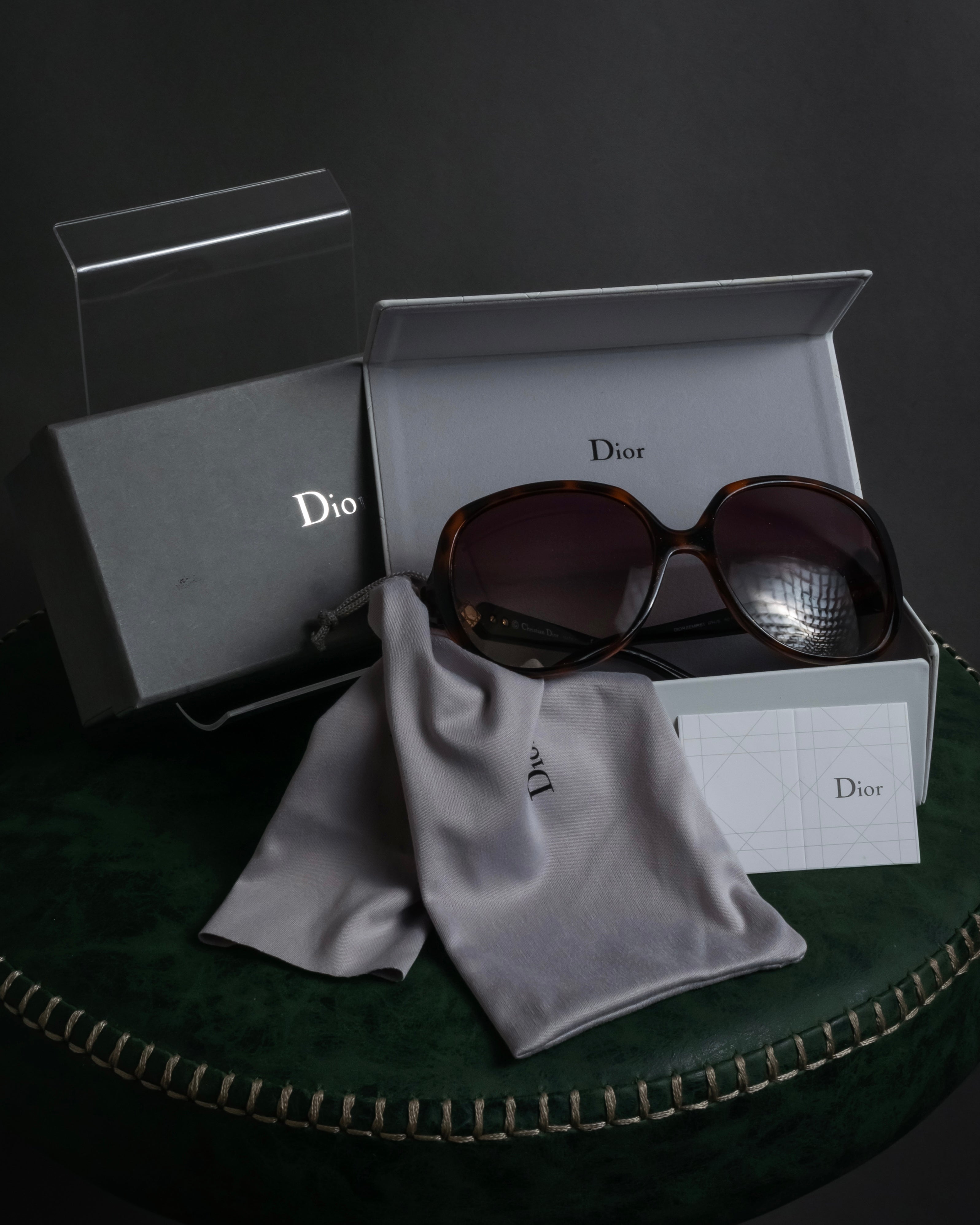 "Dior" Oversized tortoiseshell square sunglasses