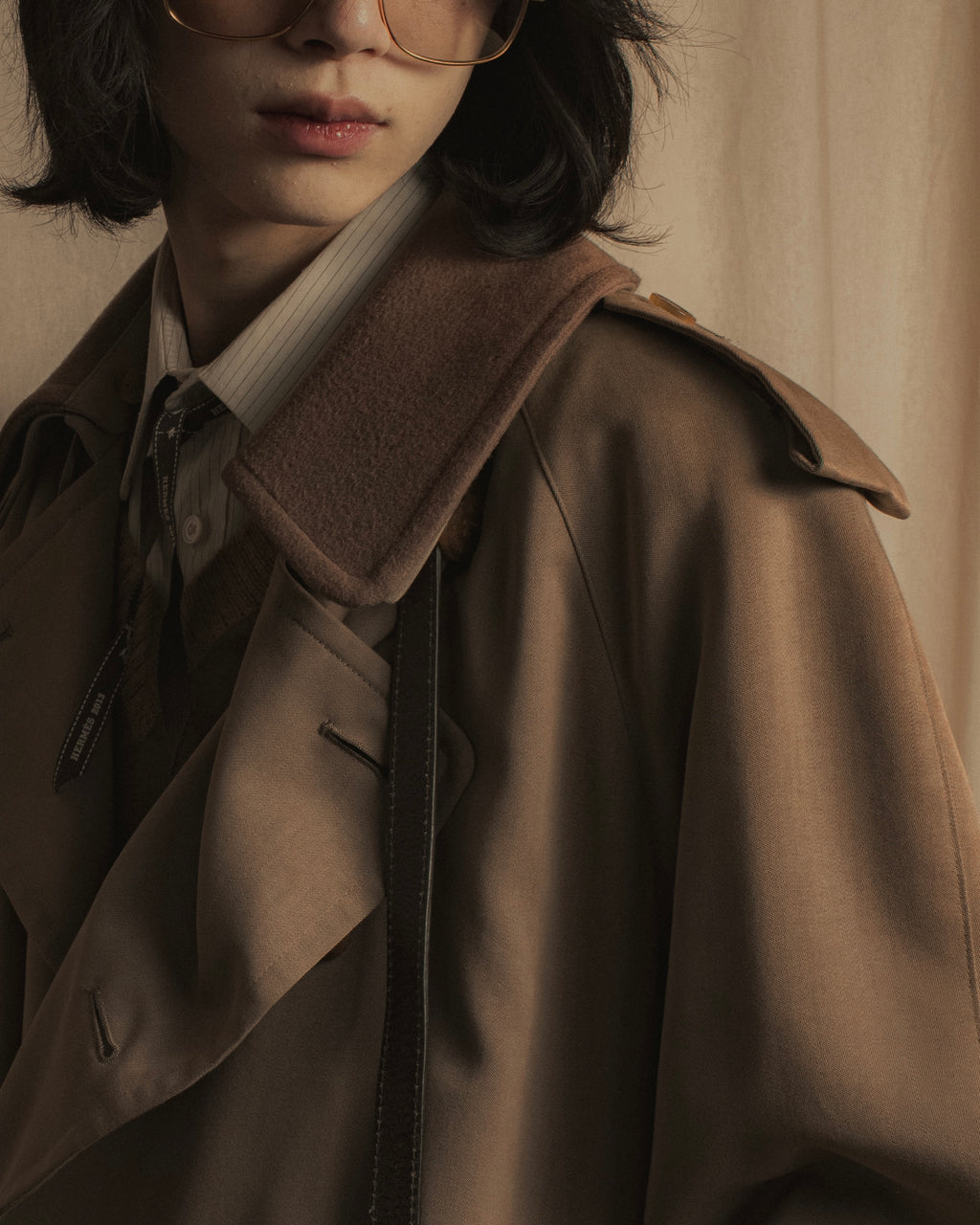 -SPECIAL- "Burberrys" 90's Collar switching two-tone trench coat