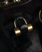 “Yves Saint Laurent rive gauche”
00’s Muse grained leather boston bag