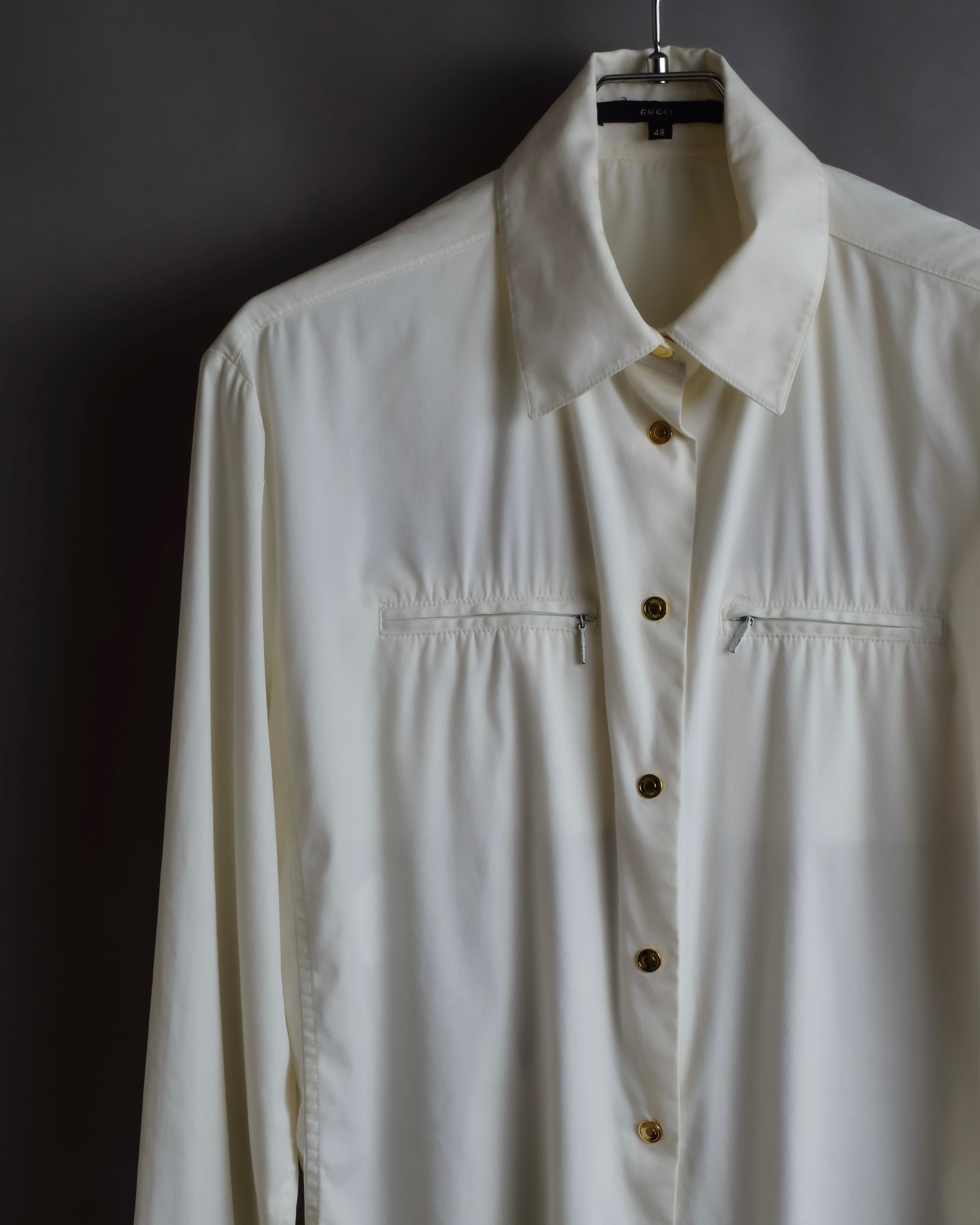 "GUCCI" Double zip pocket design box cut shirt