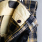 "Vintage tartan check wide tapered slacks"