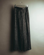 -SPECIAL- "Christian Dior" 00's Metallic silk blend fluid wide-leg trousers