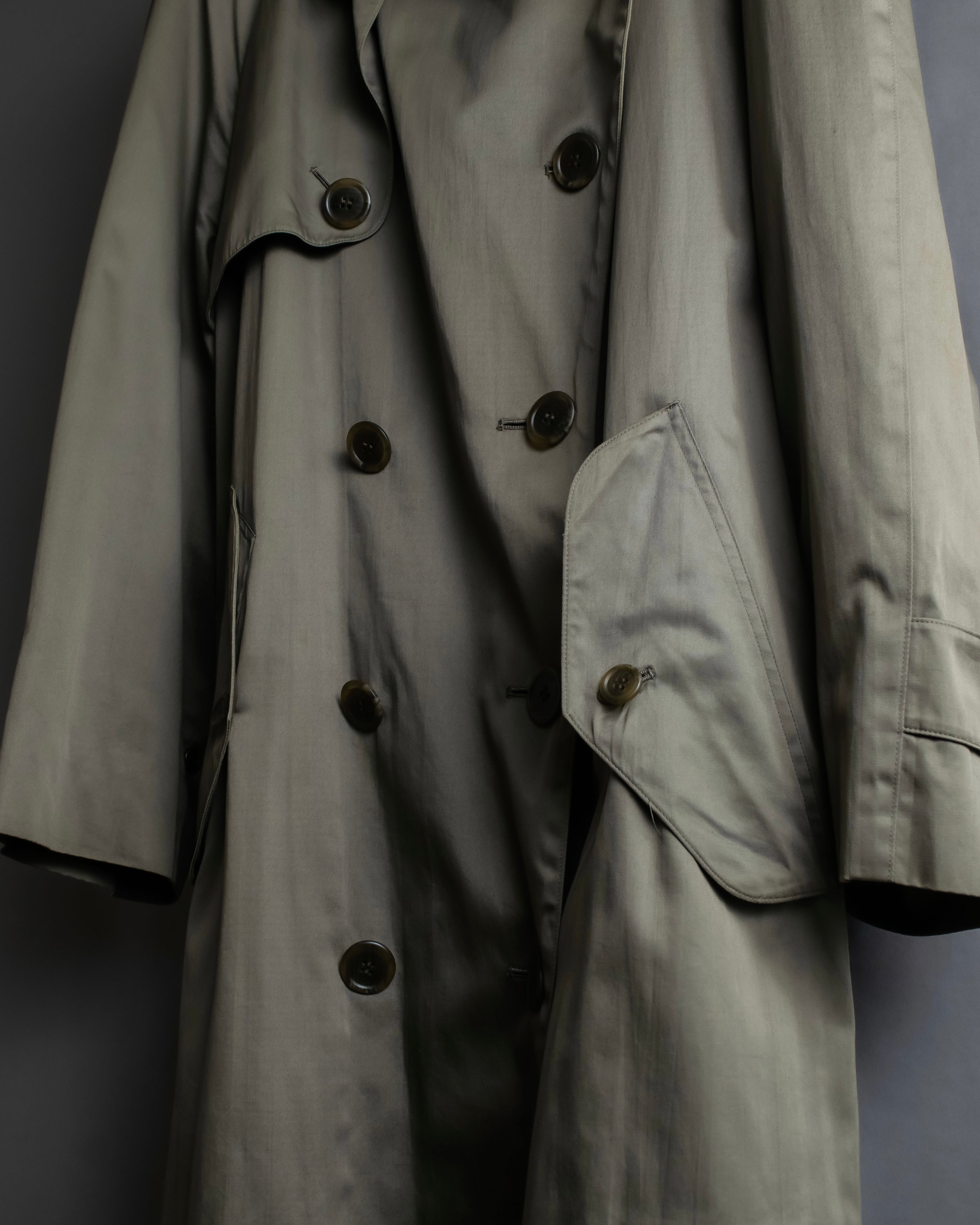 "Burberrys" Dark khaki belted trench coat