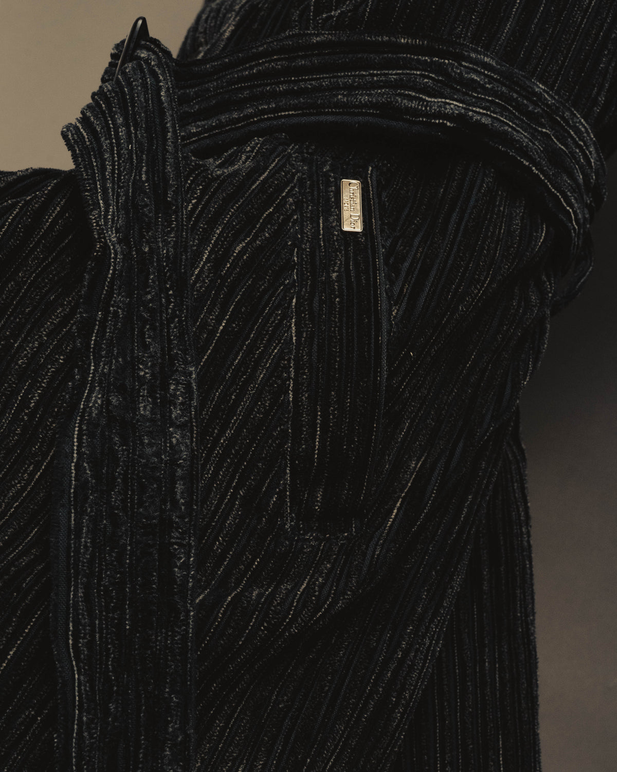 "Christian Dior" 80's-90's Classically tailored belted double-breasted coat