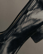 "GUCCI" 80's Vintage anchor motif tassel leather loafers