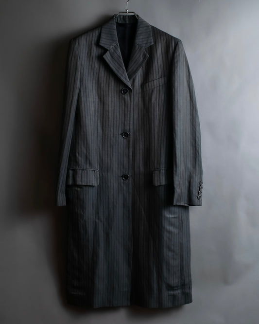 "Acne Studios" Antique design long striped coat