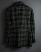 "Christian Dior" Windowpane check tailored jacket