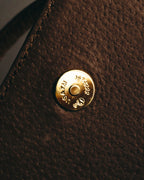 “GIOVANNI VALENTINO” Structured ostrich top handle bag
