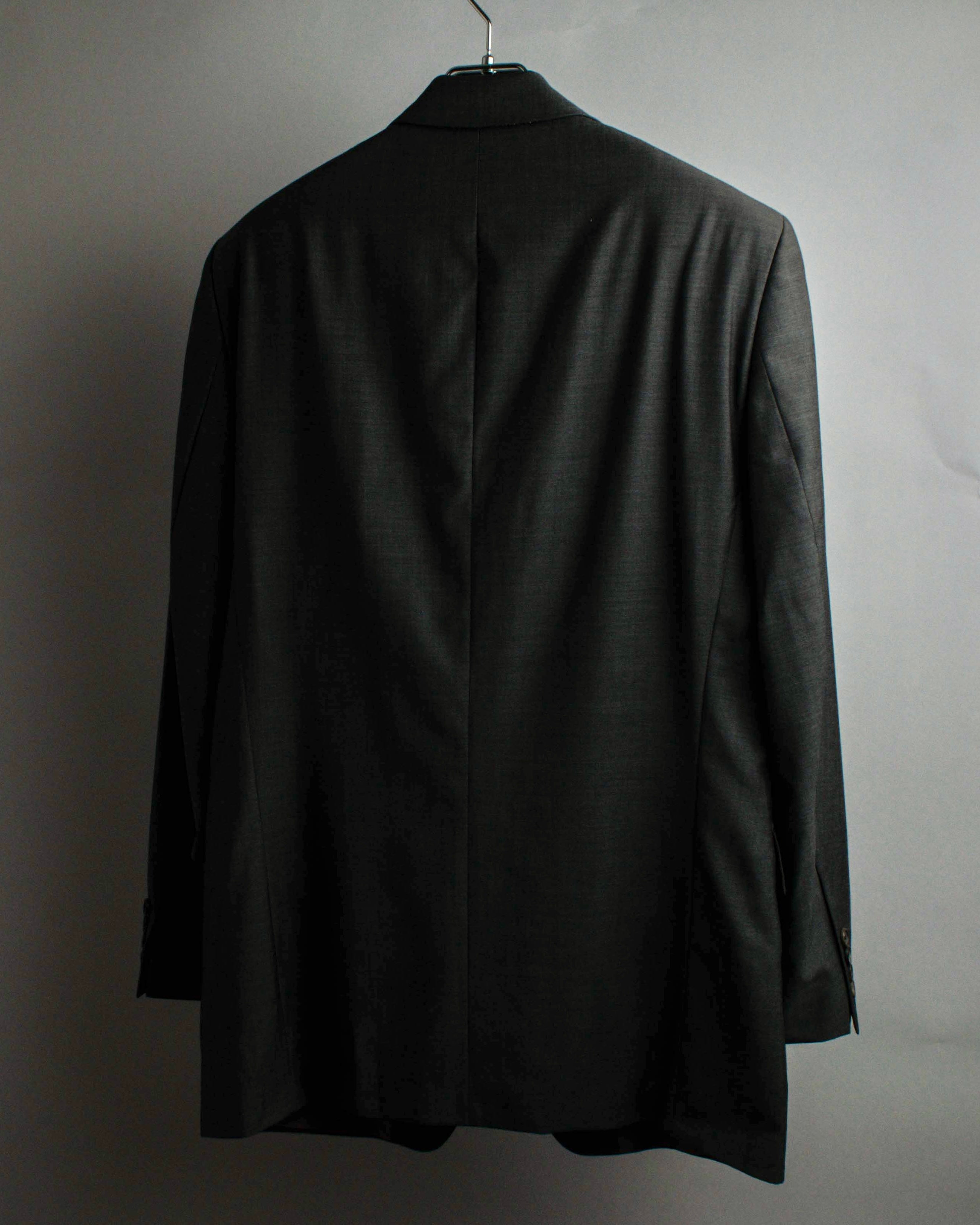 "HUGO BOSS" Fine-gauge wool khaki gray set up