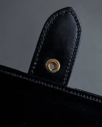 "CELINE" Classic flap design leather shoulder bag