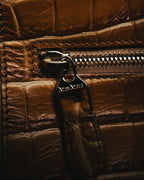 “Max Mara” 00’s-20’s crocodile-embossed 2way backpack