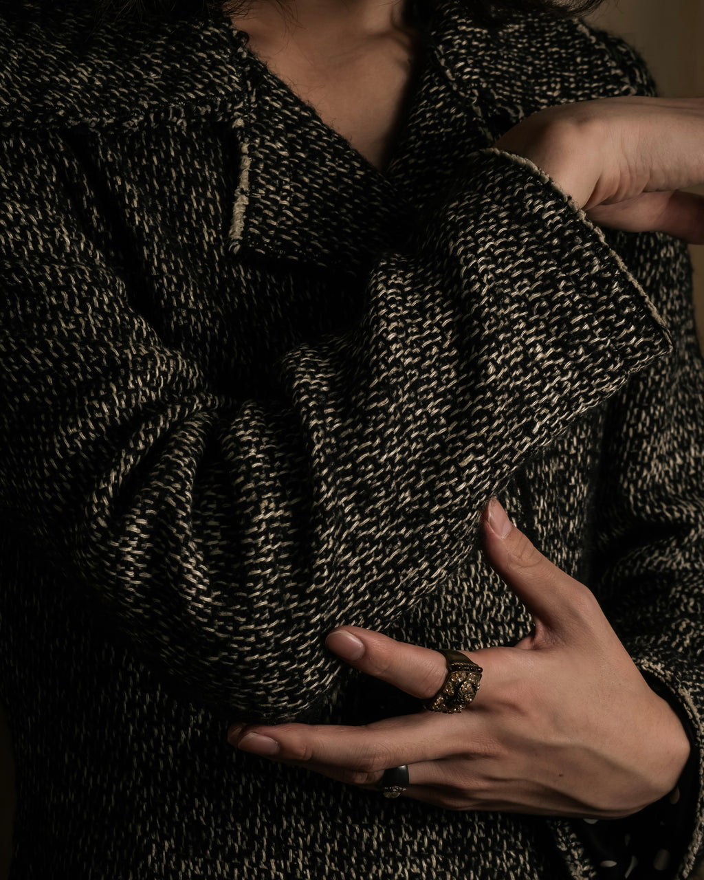 "Dolce & Gabbana" Double-breasted beautiful tweed long coat