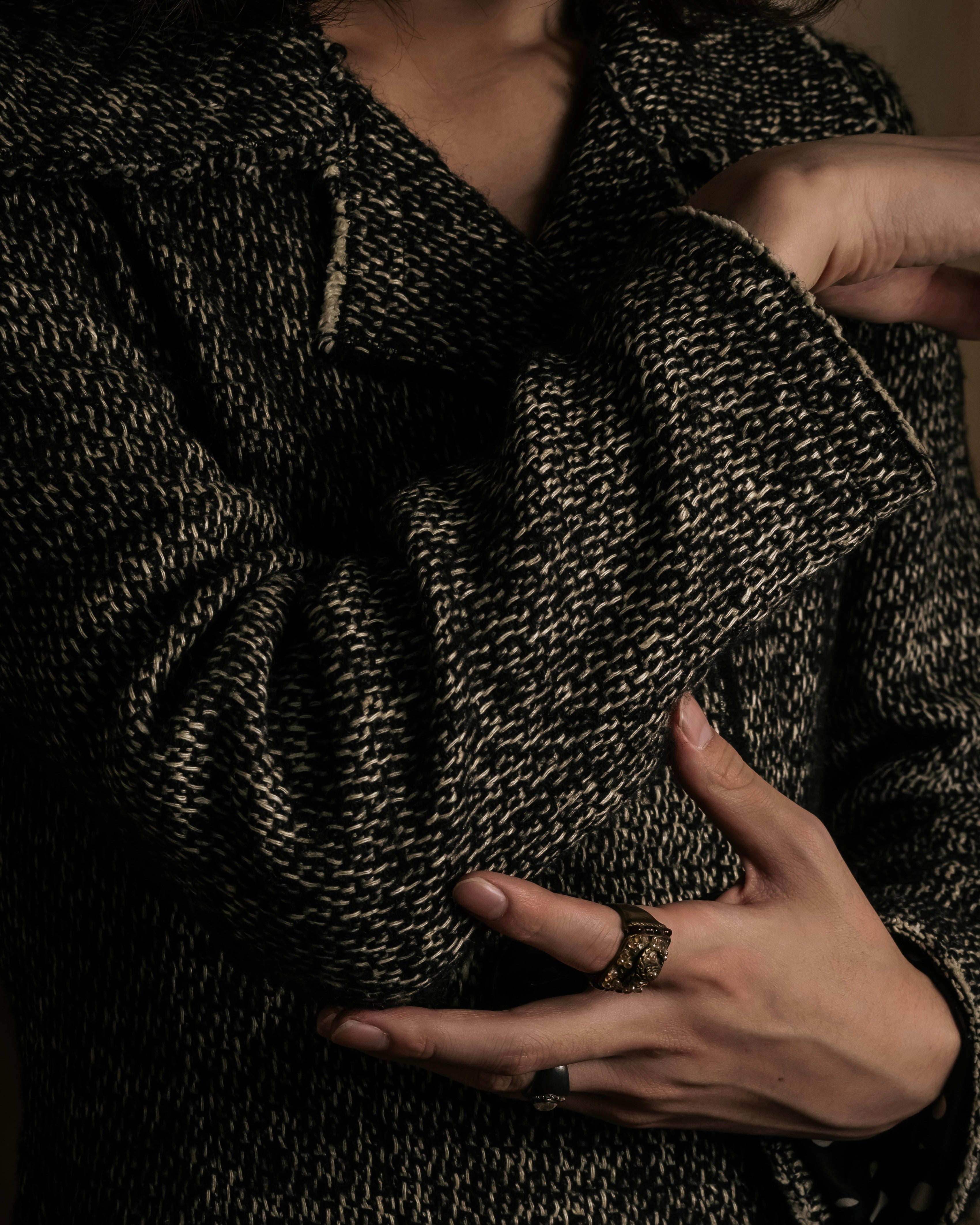 "Dolce & Gabbana" Double-breasted beautiful tweed long coat