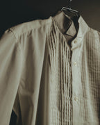 "Vintage" 90's-00's Pleated front tuxedo shirt