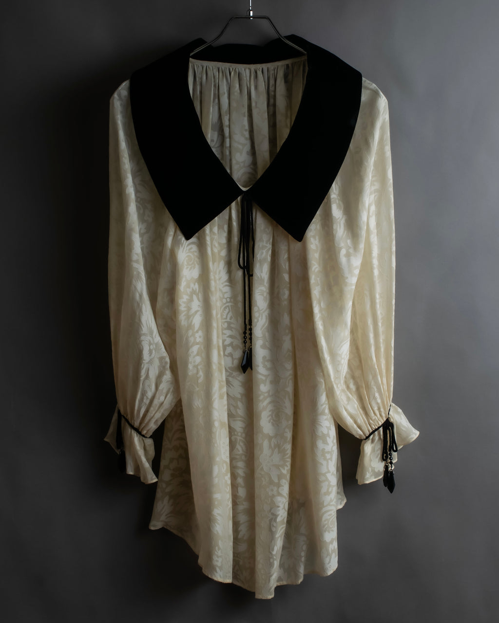 "Christian Dior" Jacquard balloon sleeve dress pullover