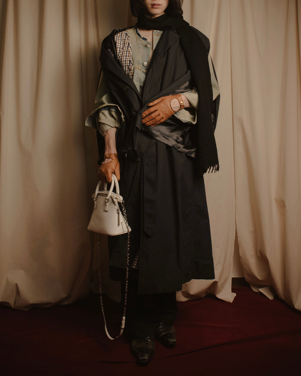 -SPECIAL- "Maison Margiela" 20SS Denim jacket Docking design coat