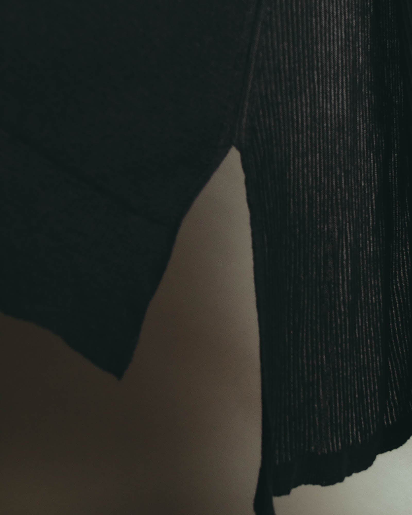 “Yohji Yamamoto” 2010’s sheer cotton ribbed long dress