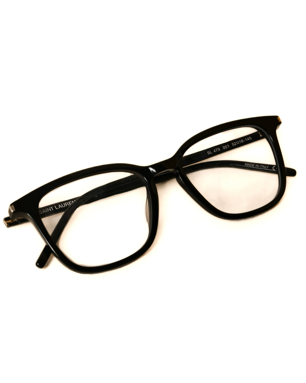 SAINT LAURENT/ Square Flame Black Rimmed Glasses