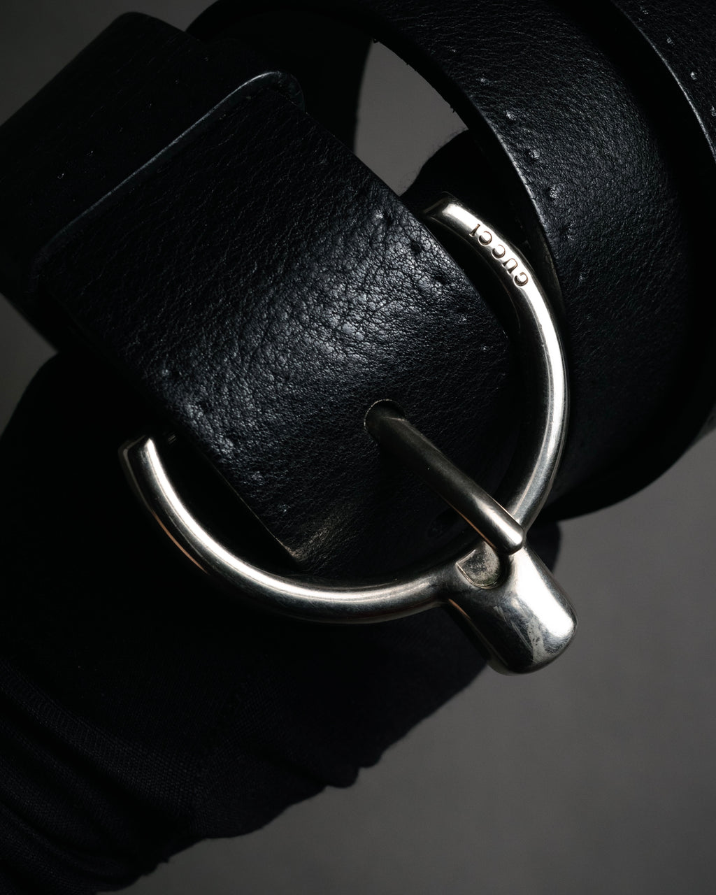 "GUCCI" 90’s-00’s Horsebit buckle leather belt