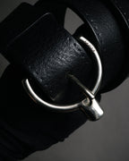 "GUCCI" 90’s-00’s Horsebit buckle leather belt