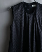 "BALENCIAGA" Gobelin & blurred print sleeveless pullover