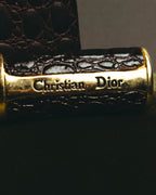 "Christian Dior" 70's-80's Croc embossed cigarette case set