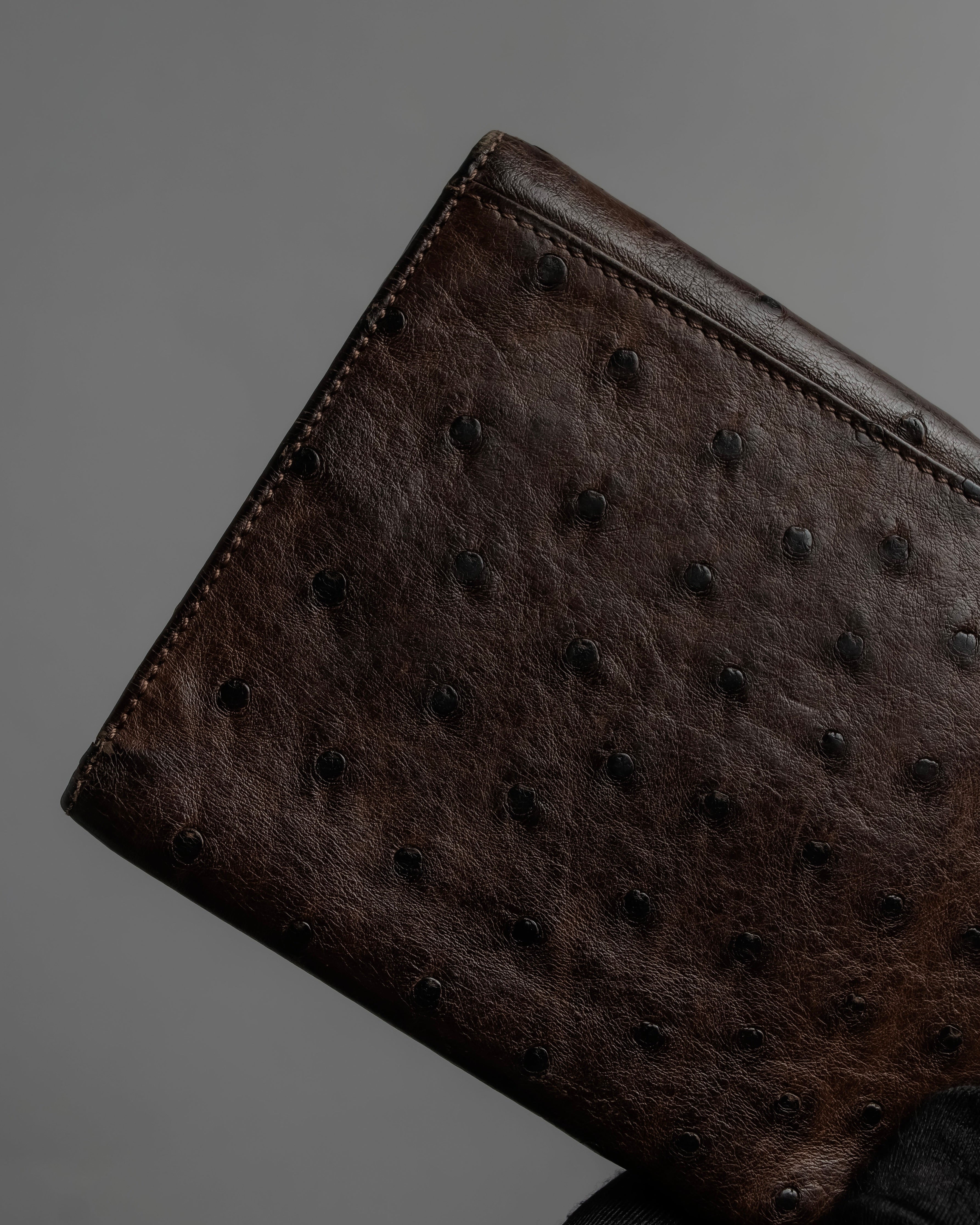 "LOEWE" Ostrich leather bi-fold wallet