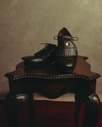 "Salvatore Ferragamo" 90's-00's Kiltie fringe leather derby shoes