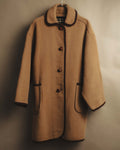 "Burberrys" 80's-90's Classic piped wool coat