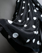 "BALENCIAGA" Polka dot flying squirrel silhouette bow tie dress