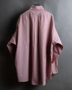 "BROOKS BROTHERS" Ultra thin stripe button down colour oversized shirt