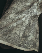 "Hermès" 70's-80's Scarf print shirt