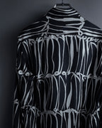 "GUCCI" Handwritten calligraphy pattern silk shirt