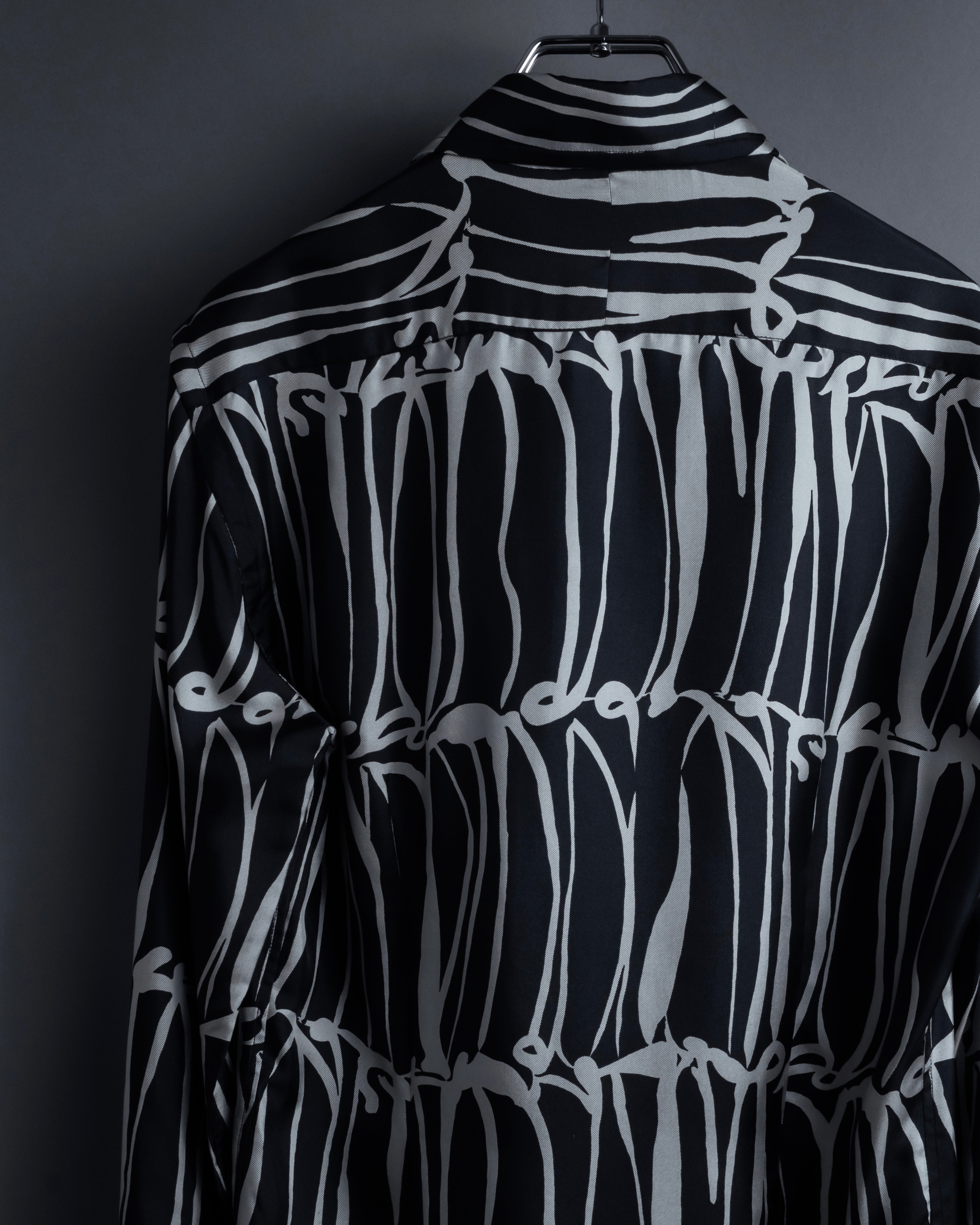 "GUCCI" Handwritten calligraphy pattern silk shirt