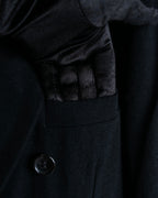 "COMME des GARCONS" Peaked lapel double-breasted long tailored jacket