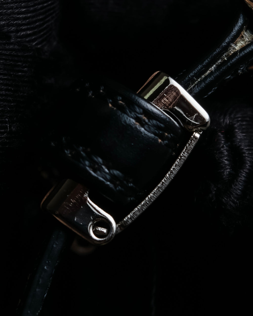 "BURBERRY" Equestrian Knight design leather belt