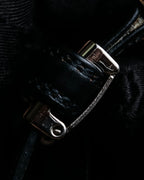 "BURBERRY" Equestrian Knight design leather belt