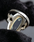 "GEORG JENSEN" Silver925 Onyx motif ring