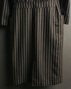 -SPECIAL- “GUCCI” 80’s-90’s Textured striped shawl collar long coat