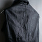 "Rick Owens" 100% lamb leather high neck sleeveless jacket