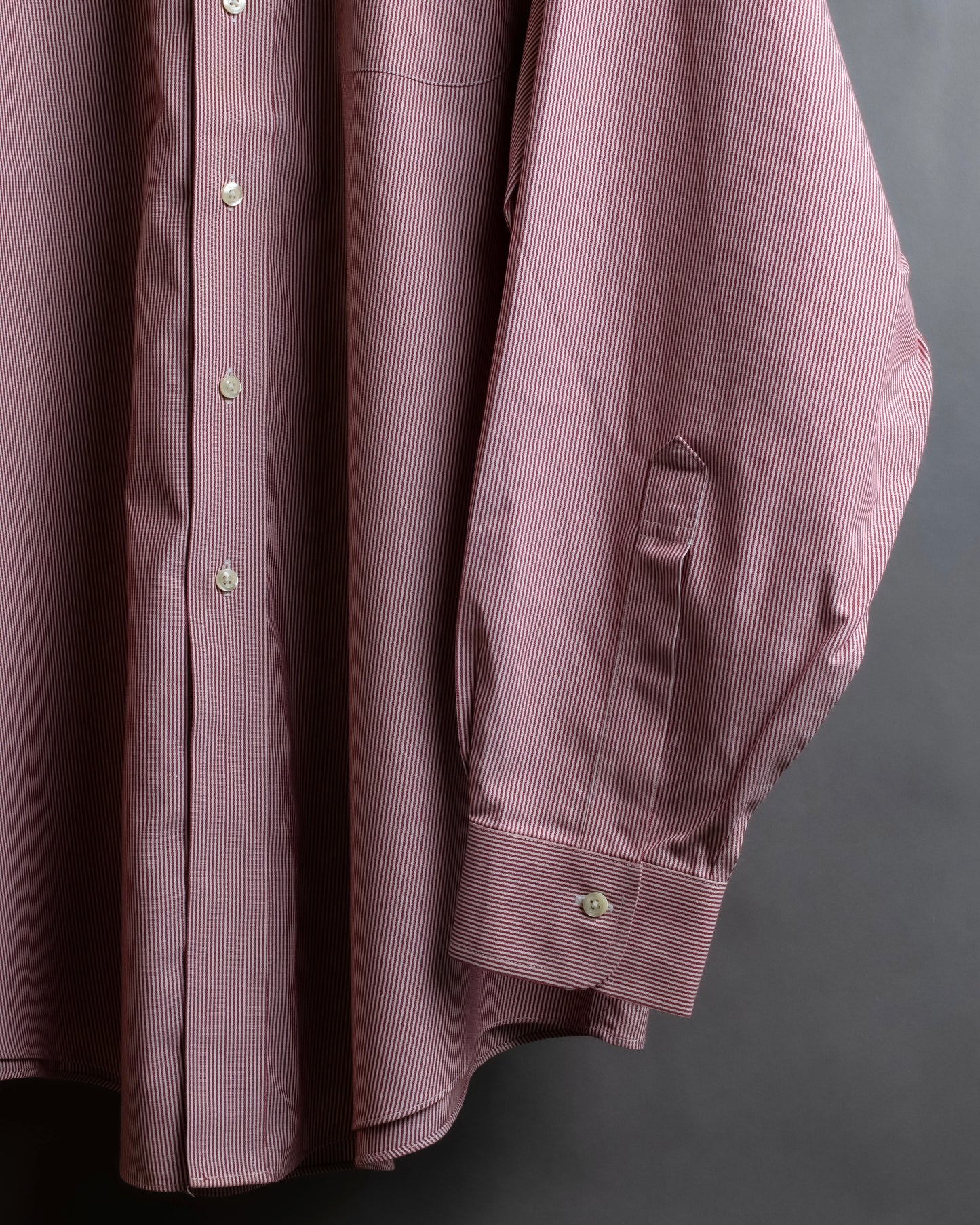 "BROOKS BROTHERS" Ultra thin stripe button down colour oversized shirt