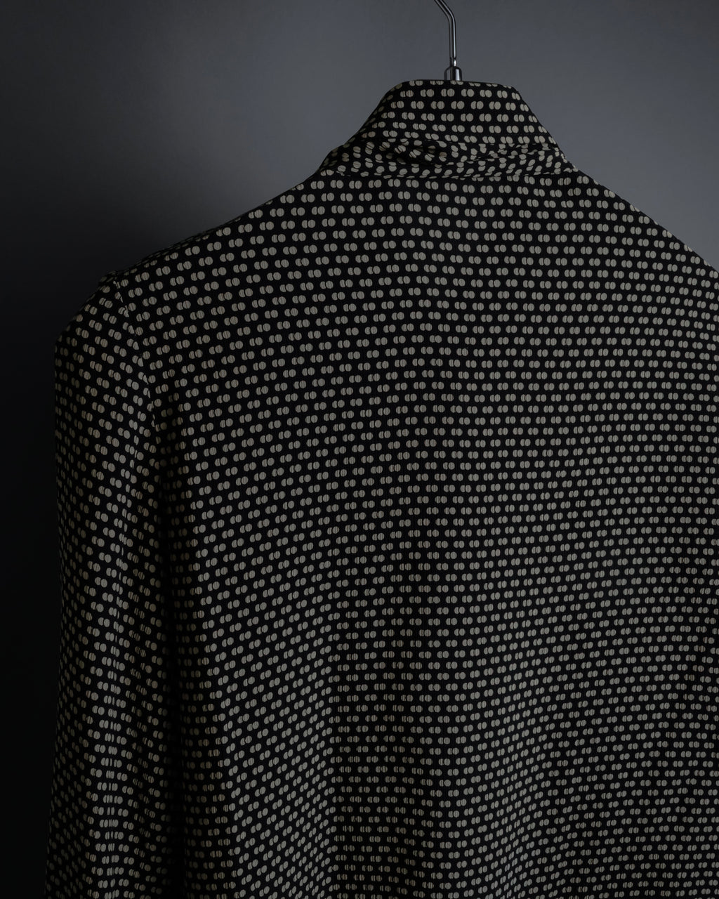 "Christian Dior PRETA PORTER" Ivory polka dot bow tie blouse