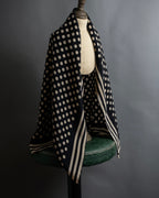 "JEAN PAUL GAULTIER" Classical dot pattern silk scarf