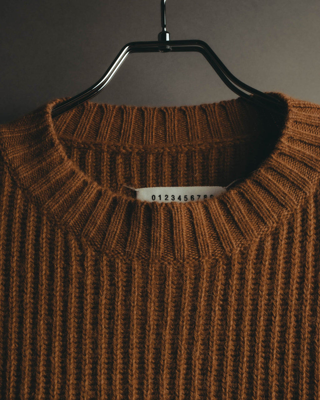 "Maison Margiela" 2021AW Textured ribbed crewneck sweater