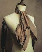 –SPECIAL– “Christian Dior” 00’s Trompe l’oeil lace corset print silk scarf