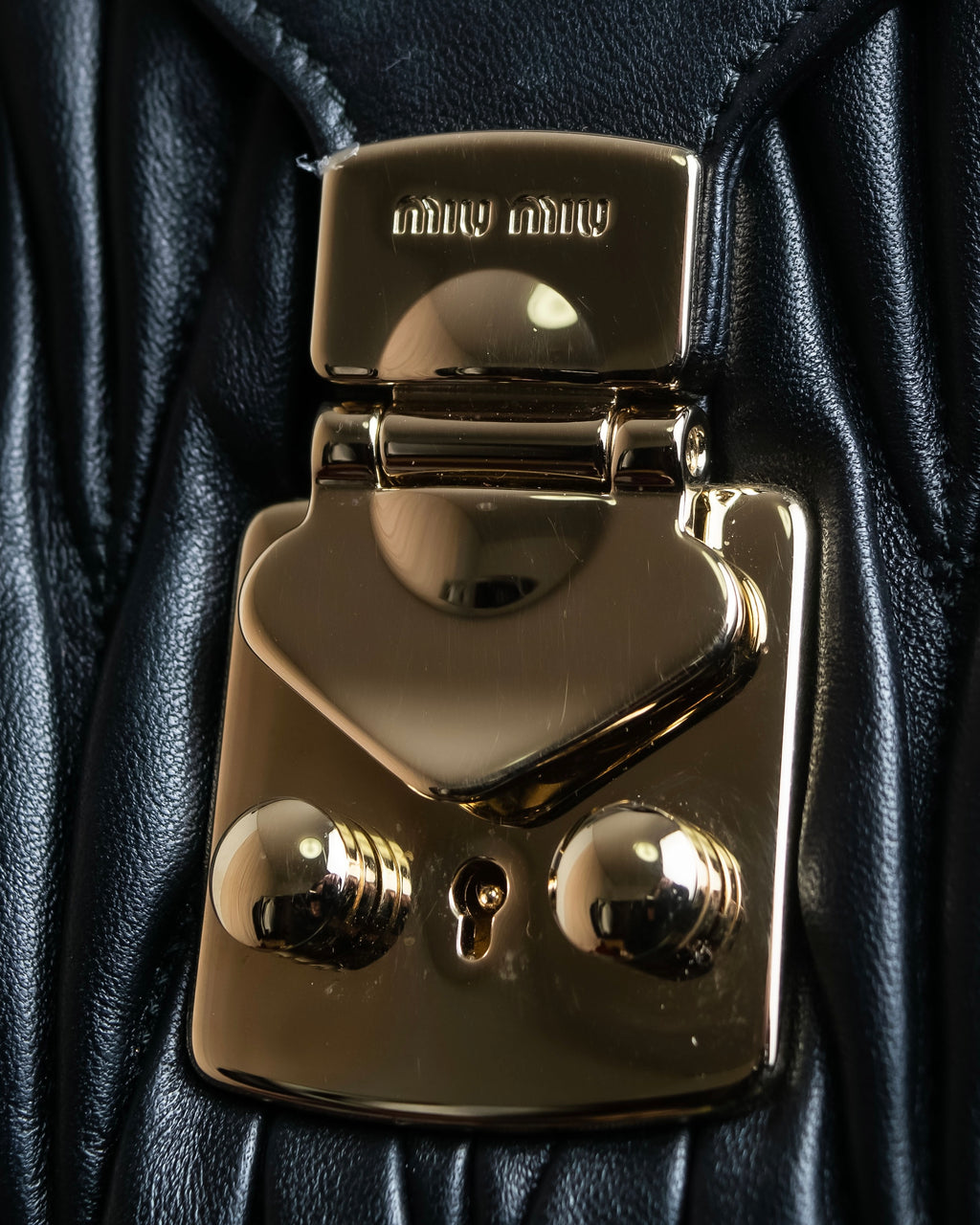 "MIU MIU" Matelasse design 2way leather bag